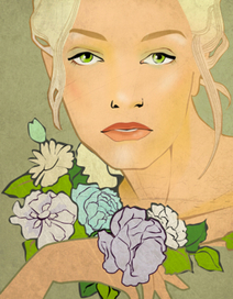 Девушка с букетом