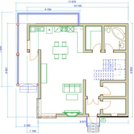 план 1-ого этажа