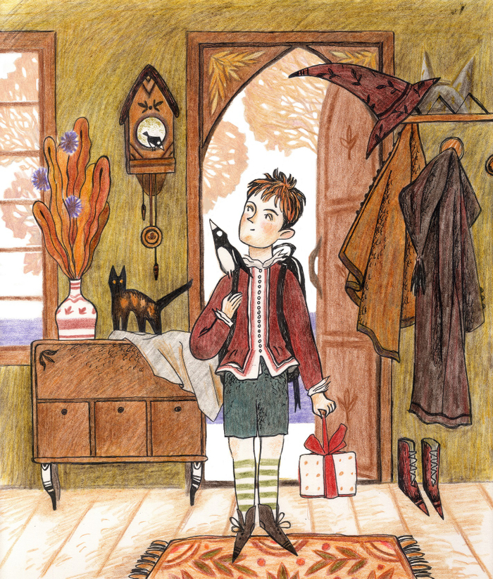 Ровно в 6 часов он собрался в путь.