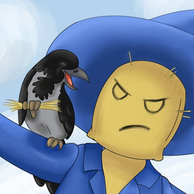 Пугало и ворона