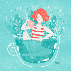 Девушка в чашке