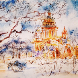 Исакий зимой