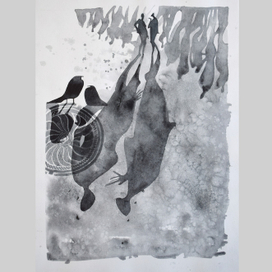 На асфальте