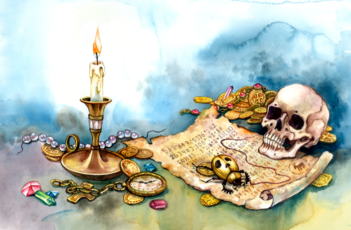 Золотой жук. Эдгар Аллан По. Обложка.