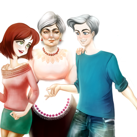 Герда, бабушка и Кай