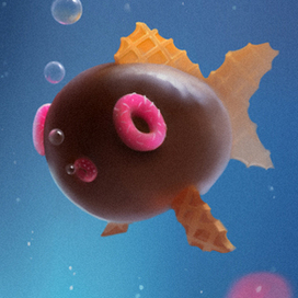 а у нас чудо рыбка плавает