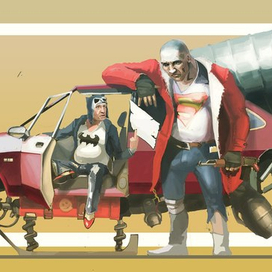 Batman and superman from Russia