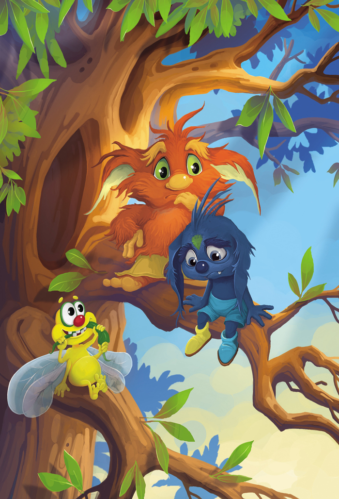 Иллюстрация к книге Е. Матюшкиной "Снумрики. Другая сторона пуговицы"