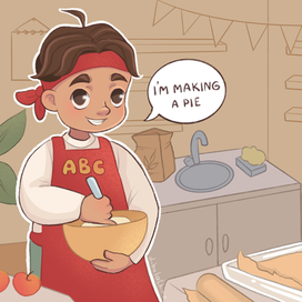 мальчик, играющий в повара