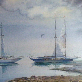 Яхты.Рижский залив.