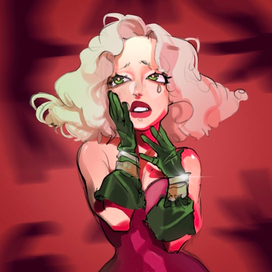 девушка в красном 