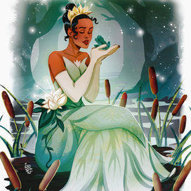 Арт к мультфильму "Принцесса и Лягушка"