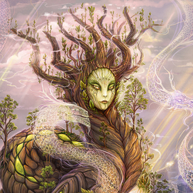 Древесный дракон, прядущий облака