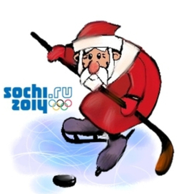 Дед мороз хоккеист.