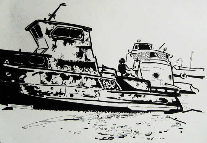 Старый катер