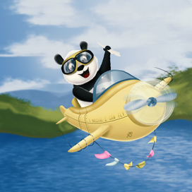 Панда летит в гости