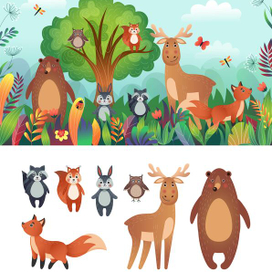 forest with animals