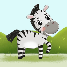 Puzzle halves. Children's illustration.