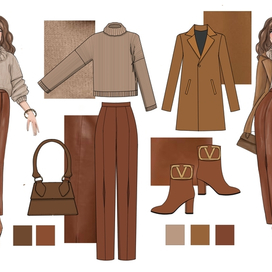 Fashion иллюстрация + технический рисунок 