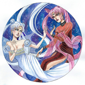 Neo-Queen Serenity and Black Lady