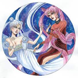 Neo-Queen Serenity and Black Lady