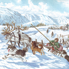 Ненецкий аргиш.