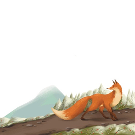 Книжная иллюстрация с лисой