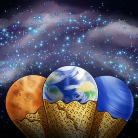 Планеты в виде мороженого