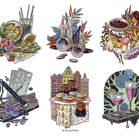 Иллюстрации к книге комиксов "Волшебные вещи"