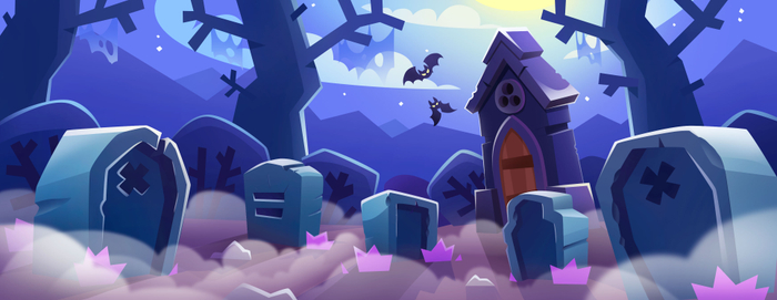 Задний фон для игры Погост