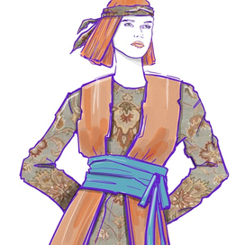 Девушка в кафтане