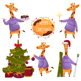 Набор новогодних персонажей