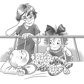 Малявка спит