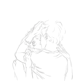 Пара, линейный рисунок