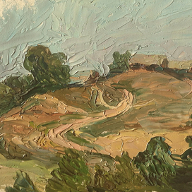 Пейзаж, деревня летом