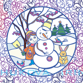 Девочка и Снеговик.