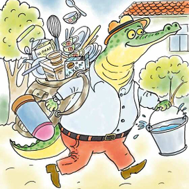 Крокодил Гена идет в гости