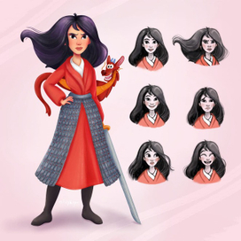 Концепт персонажа Мулан