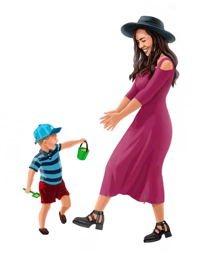 Иллюстрация к книге Ксении и Валерия Секиро «3 способа зарабатывать в декрете»