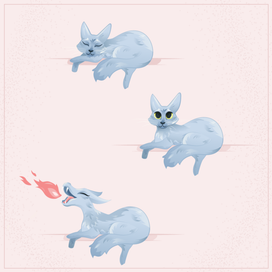 Комикс Нокс - кошка-дракон