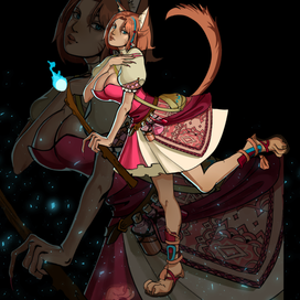 дизайн персонажки-кошки