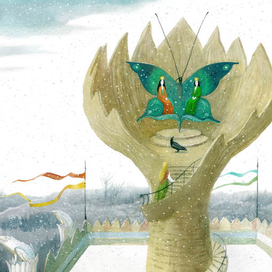 Иллюстрация к сказке Х. К. Андерсена "Снежная королева"