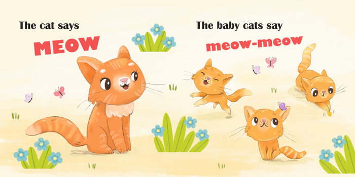 Разворот детской книги для малышей