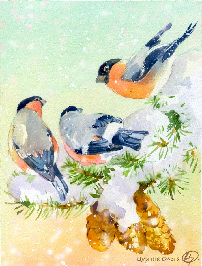 Рождественские птицы счастья