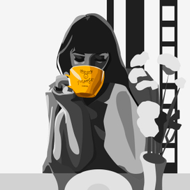 Девушка в кофейне