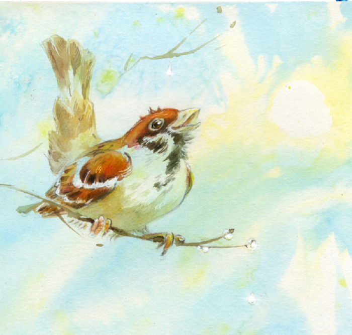 Обложка к книге «Воробьишкина весна» Н. Сладков, издательство «Речь», 2025