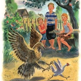 Ястреб и цыпленок