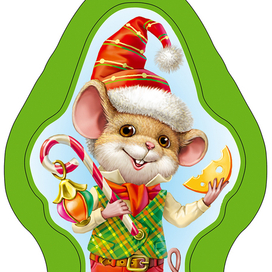 мышка на новогоднюю баночку