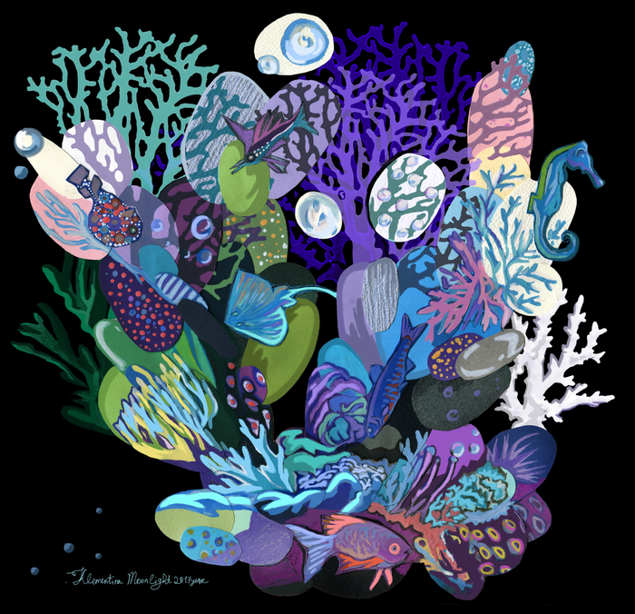 Пузырьки под водой.