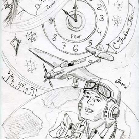 эскиз " Маленький летчик Пиро"